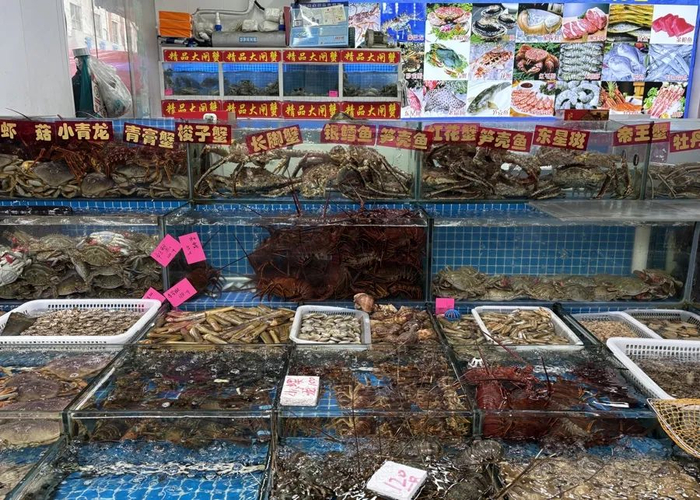 海鲜大餐受欢迎。吴越摄