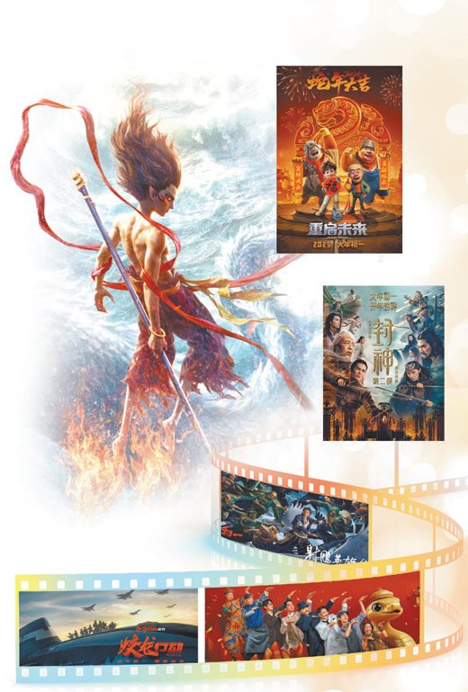 图为春节档电影海报。资料图片