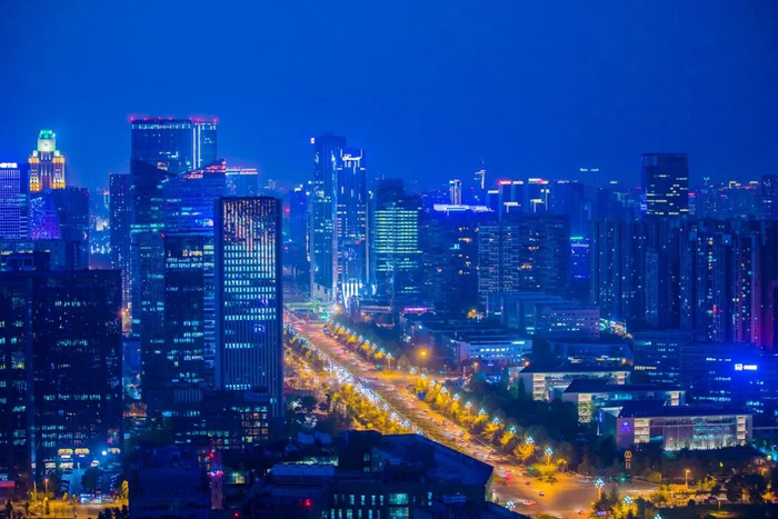 成都城市夜景 图片来源：每经记者 张建 摄 资料图