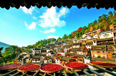 江西婺源篁岭秋色。刘少祥摄/光明图片