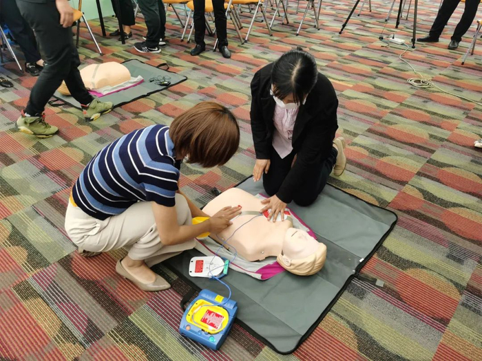 抢救模拟训练培训中。受访者供图