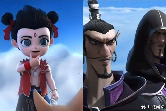 我是哪吒2》中部分人物造型，左为哪吒，右为申公豹。 图/《我是哪吒2》