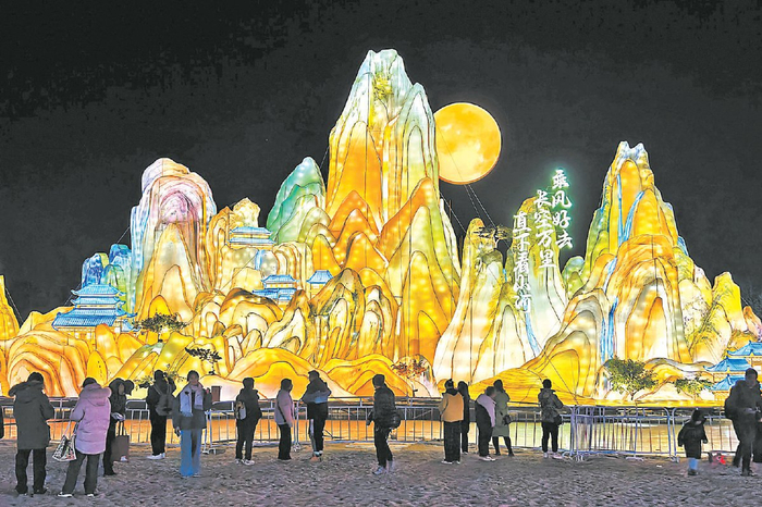 “北京千灯夜”打造北京夜游的新晋网红地标 摄影/本报记者 魏彤