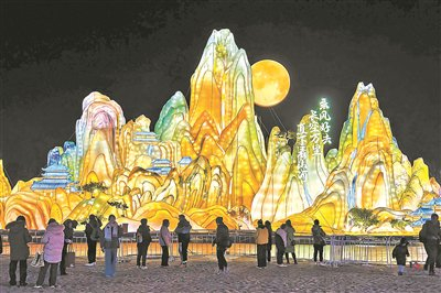 “北京千灯夜”打造北京夜游的新晋网红地标 摄影/北京青年报记者 魏彤 