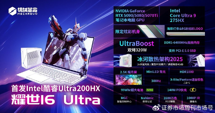 图：软通动力机械革命AI PC产品线