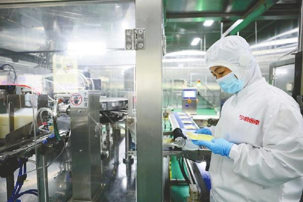 图为河北今旭面业有限公司员工正在生产车间内作业。 潘志方摄（资料图片）