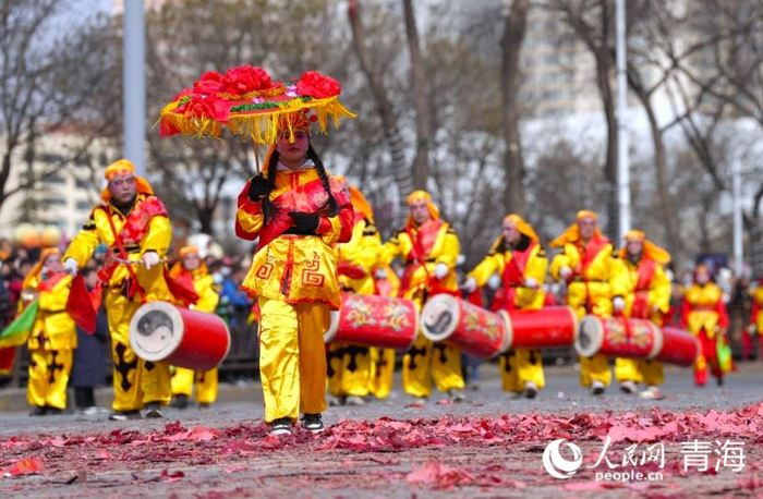 太平鼓。人民网记者 甘海琼摄