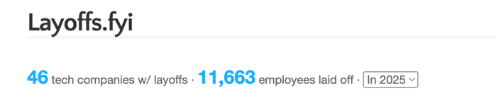 图片来源：layoffs官网