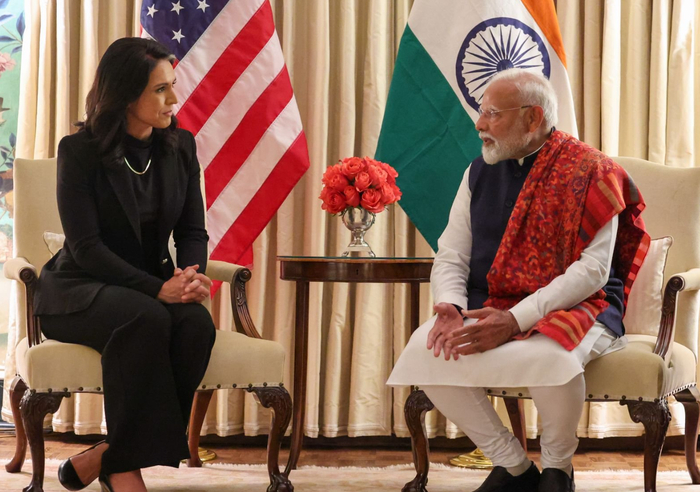 ▲莫迪与加巴德会面&nbsp;