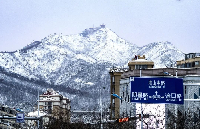 冬天大雪后的威海，很有北海道的感觉。图源视觉中国