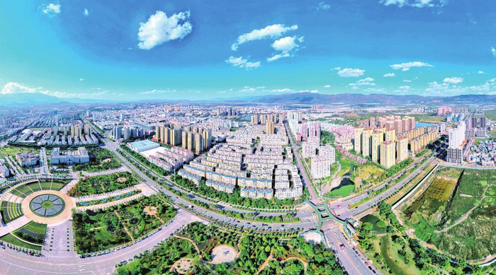 俯瞰蒙自 通讯员 胡艳辉 摄