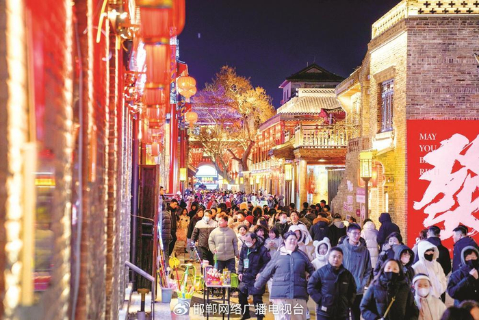 一月二十九日拍摄的邯郸道历史文化街区一角。 陈正　摄