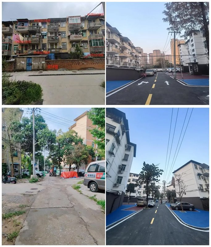 合钢文明大院改造前后对比照片。安徽省住建厅供图