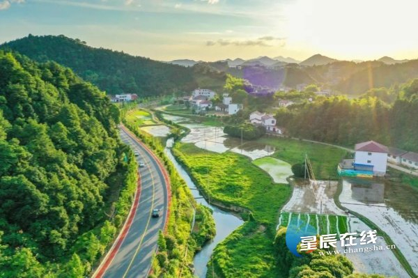 （荷文公路鸟瞰图。以上图片均由市交通运输局提供）