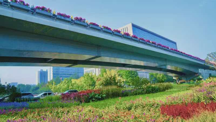 木樨地桥立体绿化