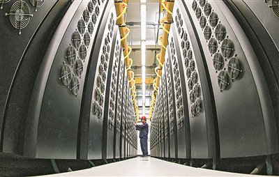 贵州贵安超级计算中心机房。     贵阳日报融媒体记者 石照昌 摄