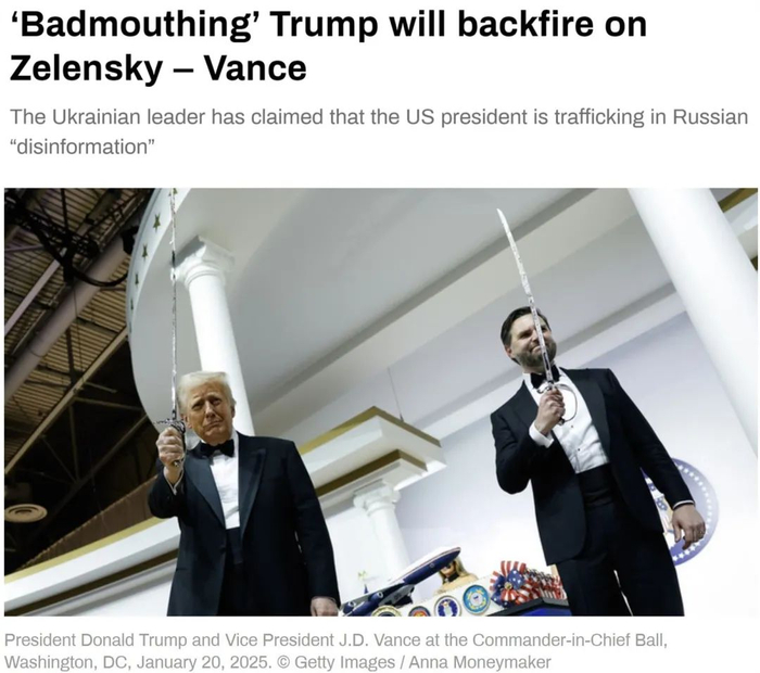 △“今日俄罗斯”电视台网站报道截图