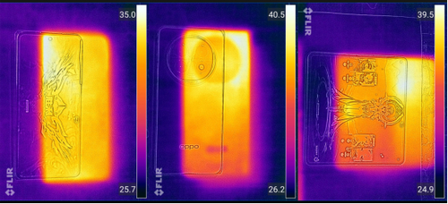 　　↑ OPPO Find N5《王者荣耀》外屏、背面、内屏温度