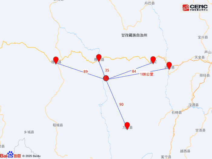 震中地形： 震中5公里范围内平均海拔约3776米。