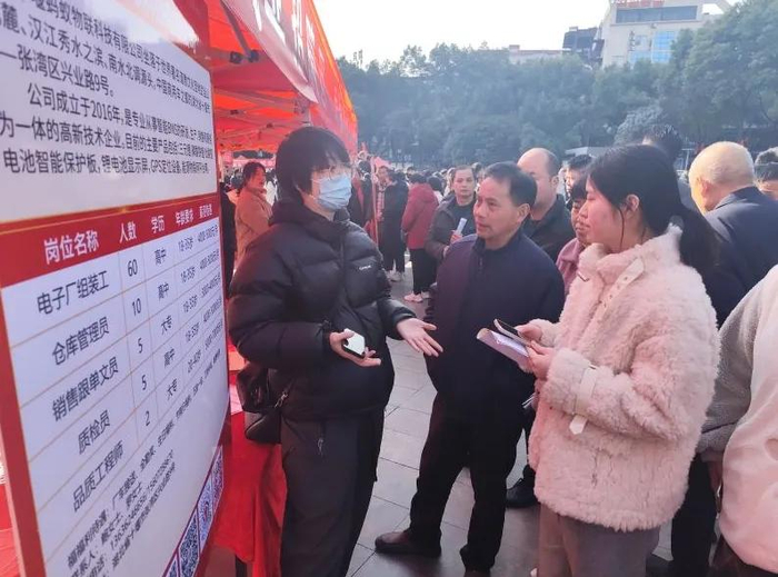 十堰举办2025年“春风行动”暨大学生留（回）堰返乡能人现场招聘会。记者  吴楠摄