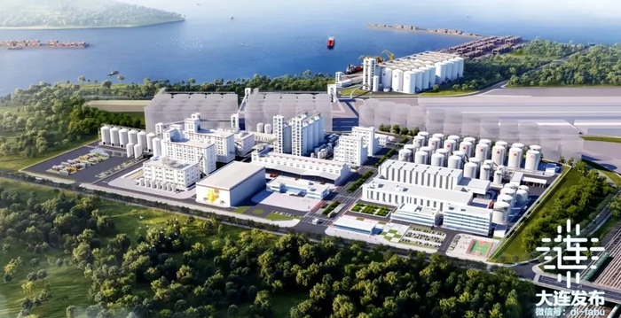 ▲中粮油脂大连饲料蛋白加工项目包装厂及立体库建筑工程效果图。