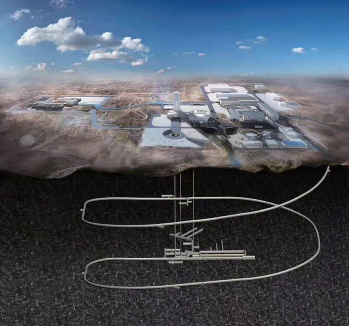 图7 中国高放废物地质处置北山地下实验室三维透视图（图片来源：国家原子能机构）
