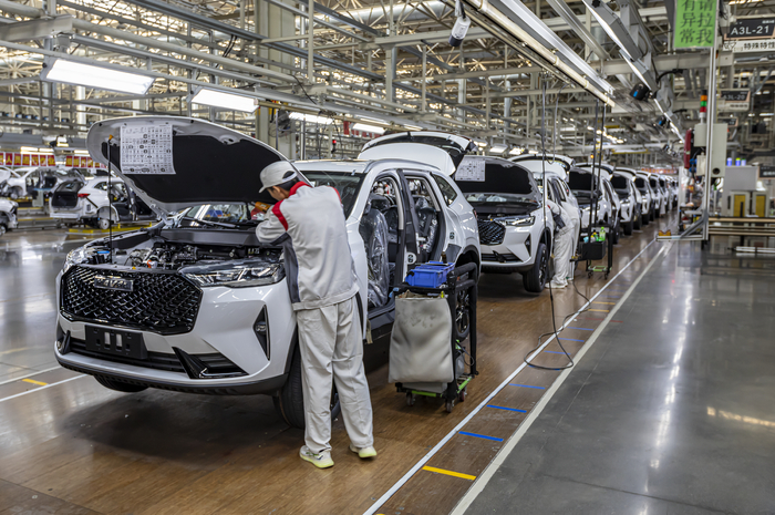 长城汽车生产线。 罗大庆 摄