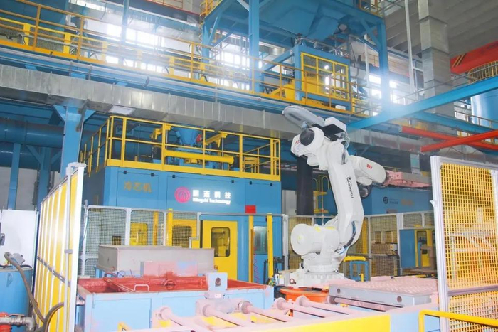 图为湖西铸业的智能化生产车间。