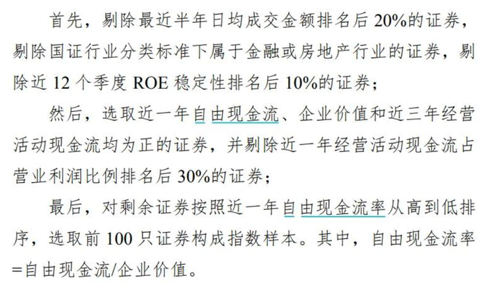 （来源：ifind，国证自由现金流指数编制方案说明）