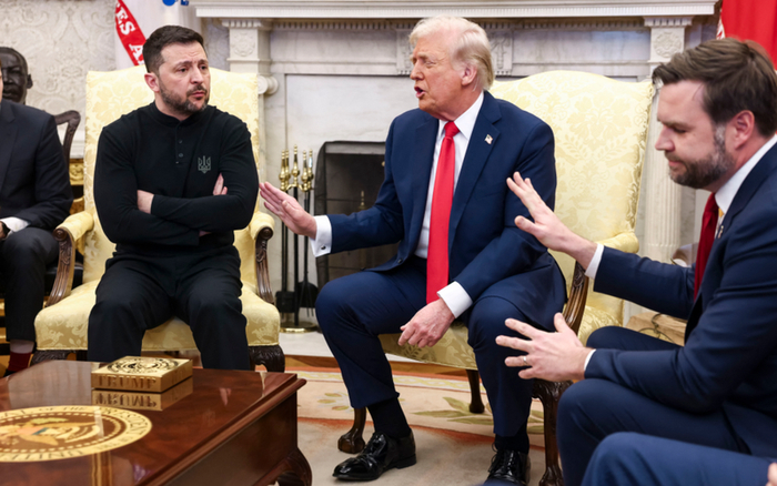 ▲泽连斯基与特朗普、万斯现场发生争吵。图/IC photo