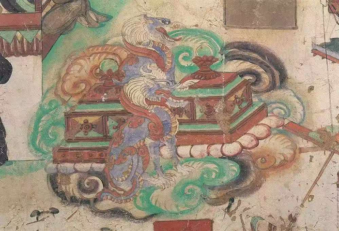 榆林窟第25窟 守宝神龙（中唐） 图源：敦煌研究院