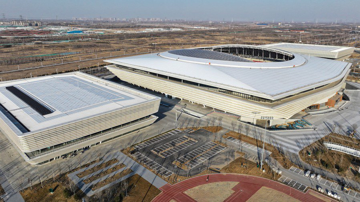 雄安体育中心。雄安媒体中心王伟倩 摄