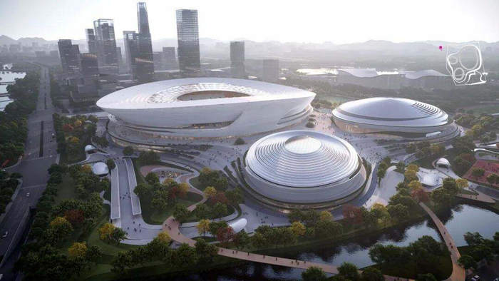 　　余杭国际体育中心场馆群效果图
