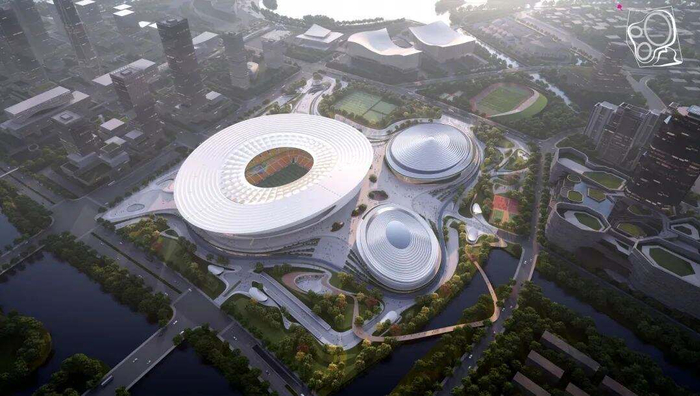 　　余杭国际体育中心场馆群效果图