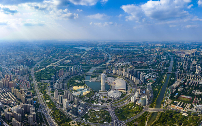 俯瞰郑州。资料图片