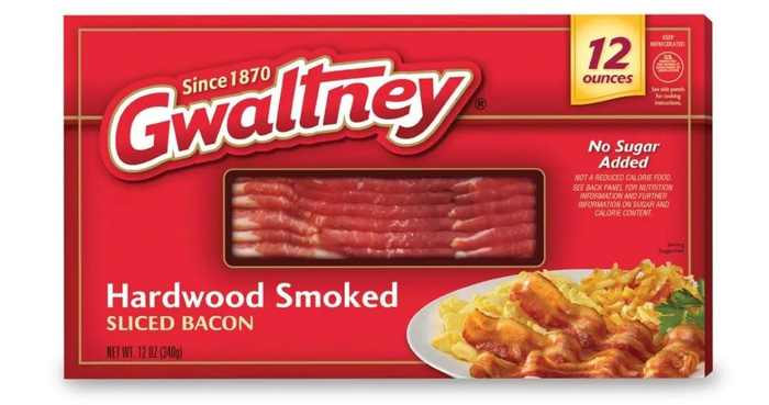 Gwaltney的Hardwood Smoked Sliced Bacon（硬木烟熏培根片）