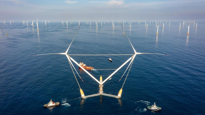 2024年8月13日“明阳天成号”抵达明阳阳江青洲四海上风电场