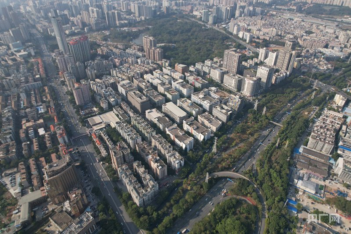 广州市天河区科韵路俯瞰图（央广网发  天河区委宣传部供图）