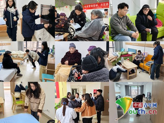 陕西科技大学研支团志愿者走进四川省马边彝族自治县小凉山区域养老中心开展志愿服务。陕西科技大学研支团供图