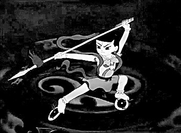     1979年动画电影《哪吒闹海》中的哪吒 资料图片