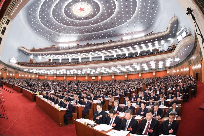 3月5日上午,第十四届全国人民代表大会第三次会议在北京人民大会堂开幕。(新华社记者 张领 摄)