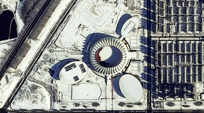 卫星拍摄的长春奥体公园（央广网发  长光卫星供图）