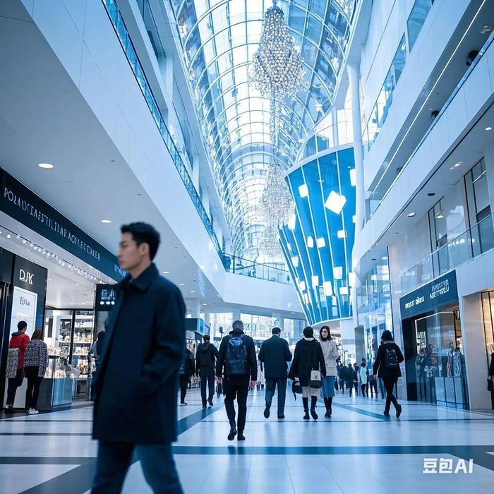 图片由豆包AI生成 提示词：商场