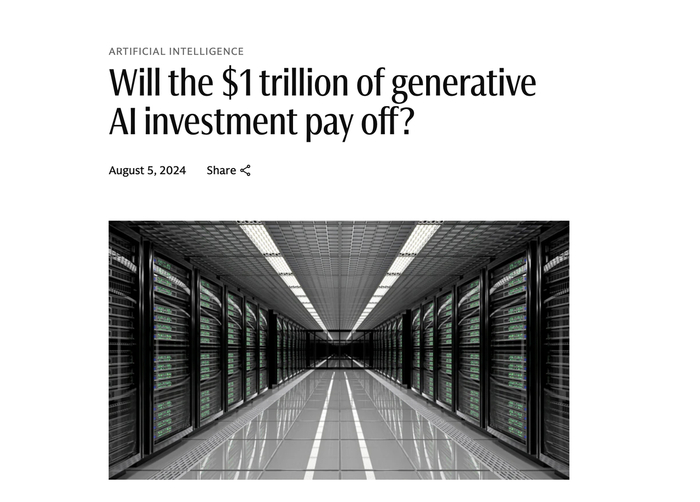 各大投行都在重新估值 AI 行业｜图片来源：高盛