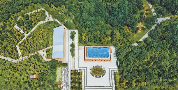 　　图为雄安新区千年秀林俯瞰。