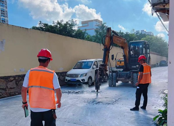 小区污水管道改造提升现场。泉港区住建局供图