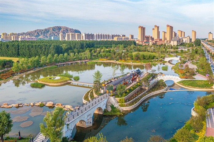 2024年5月3日拍摄的曲阳县潮悦滨湖公园。 贾民义摄