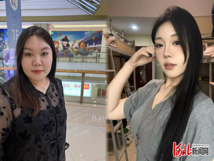 林熙悦减肥前后变化。供图/林熙悦