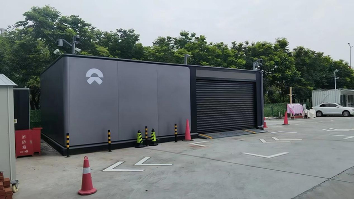 （蔚来和宁德时代构建换电网络 陈亮/摄）