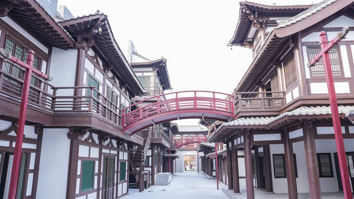 上海国际短视频中心的古装外景，受访者提供